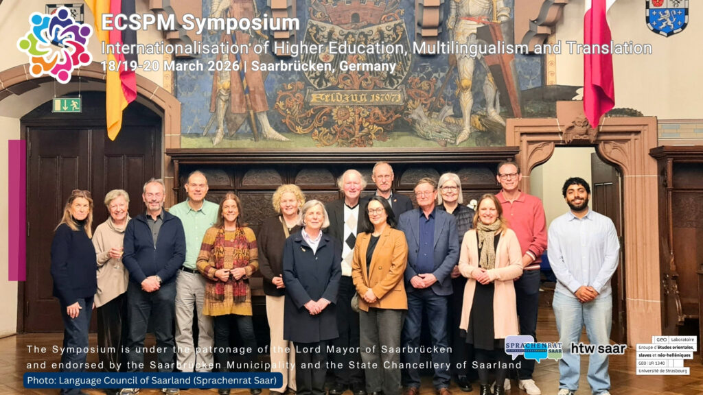 ECSPM Gruppenfoto beim Pre-Symposium im Festsaal des Rathauses St. Johann, Saarbrücken